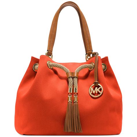 michael kors brown and orange bag|michael kors orange handbag.